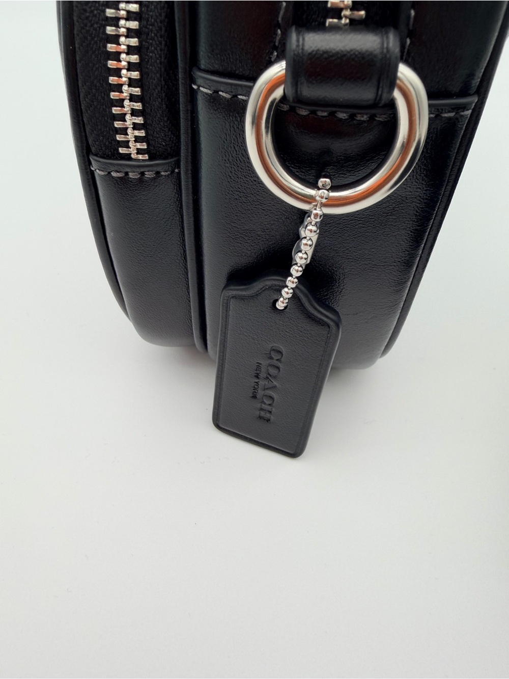 Coach Finley Black Leather Crossbody Bag Detachable Strap CEA71 - Picture 8 of 14
